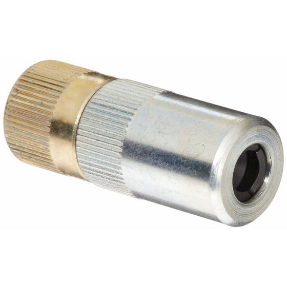 Alemite 308730-A Hydraulic Coupler, Narrow Type, Equipped with Built in Check Valve, Provides Quick, Leakproof Connection with Hydraulic Fittings, 1/8" Female NPTF