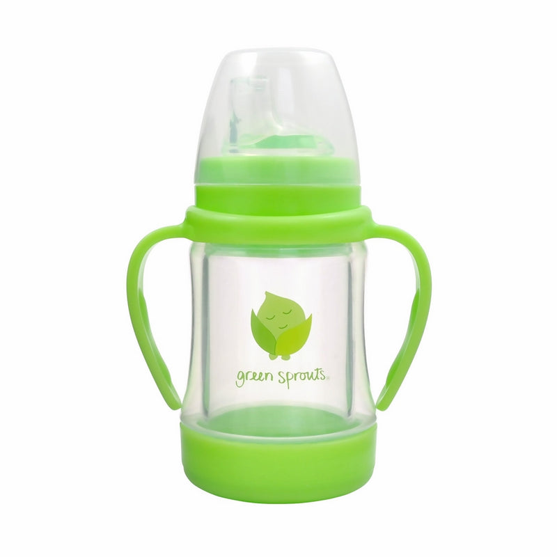 Green Sprouts Glass Sip & Straw Cup,4 Ounce