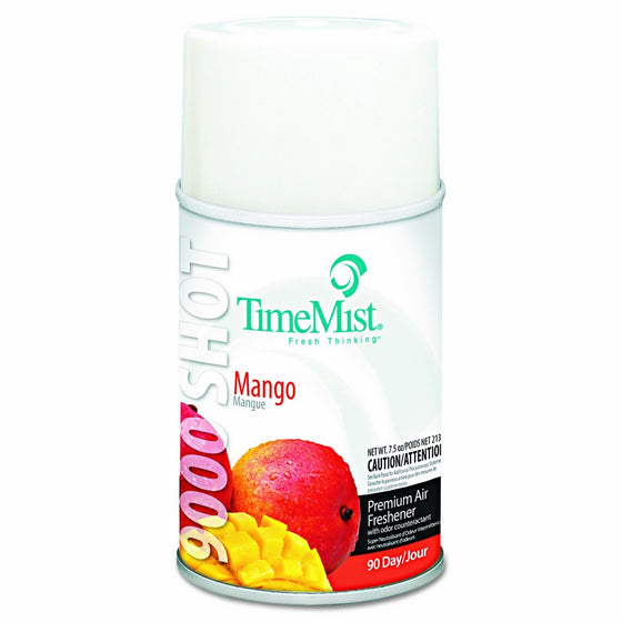 TimeMist 1042657 9000 Shot Metered Air Freshener, Mango, 7.5 Oz Aerosol (Case of 4)
