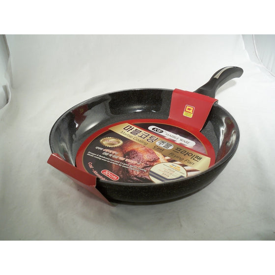 Ceramic Marble Coated Cast Aluminium Non Stick Fry Pan 30cm(12 inches) by KW