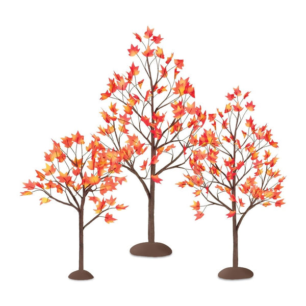 Department 56 Village Autumn Maple Trees (Set of 3)