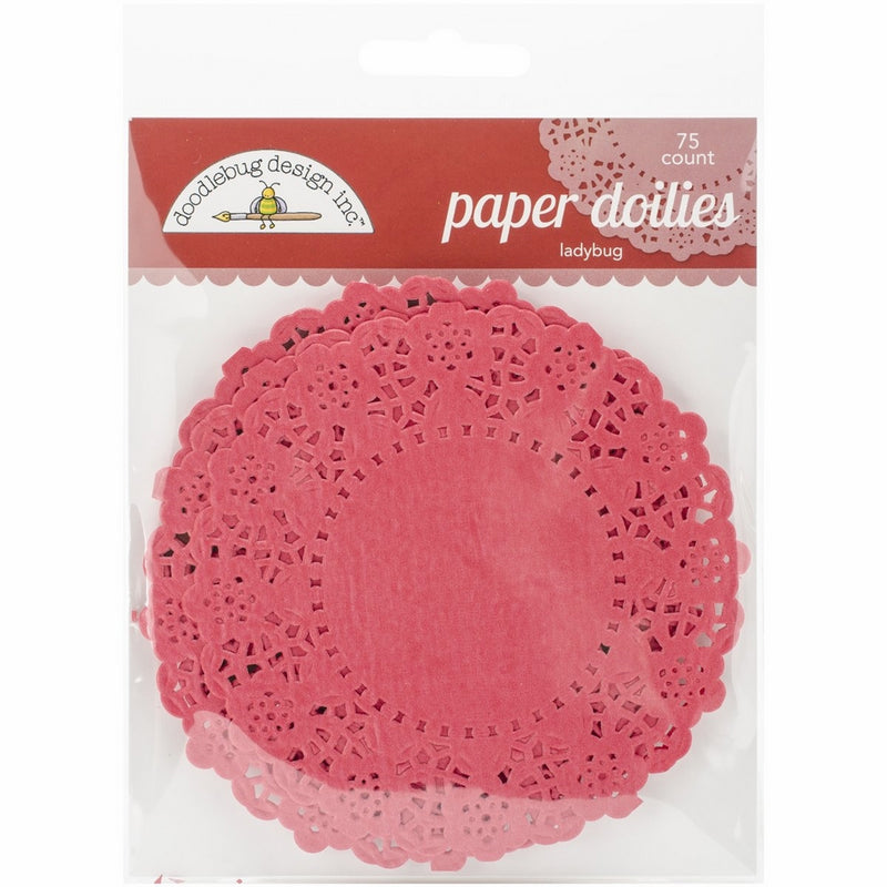 Doodlebug Doilies, 4.5-Inch, Ladybug, 75-Pack