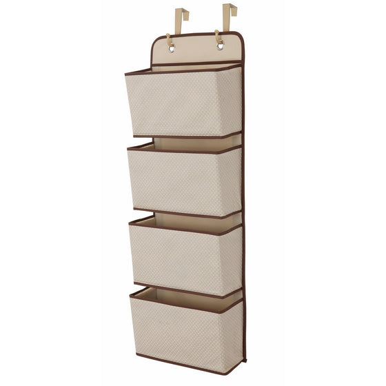 Delta 4 Pocket Nursery Over the Door Organizer,Beige