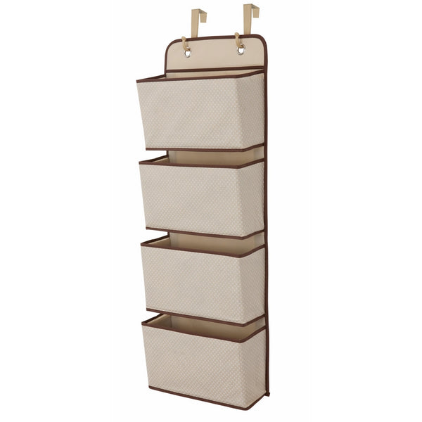 Delta 4 Pocket Nursery Over the Door Organizer,Beige