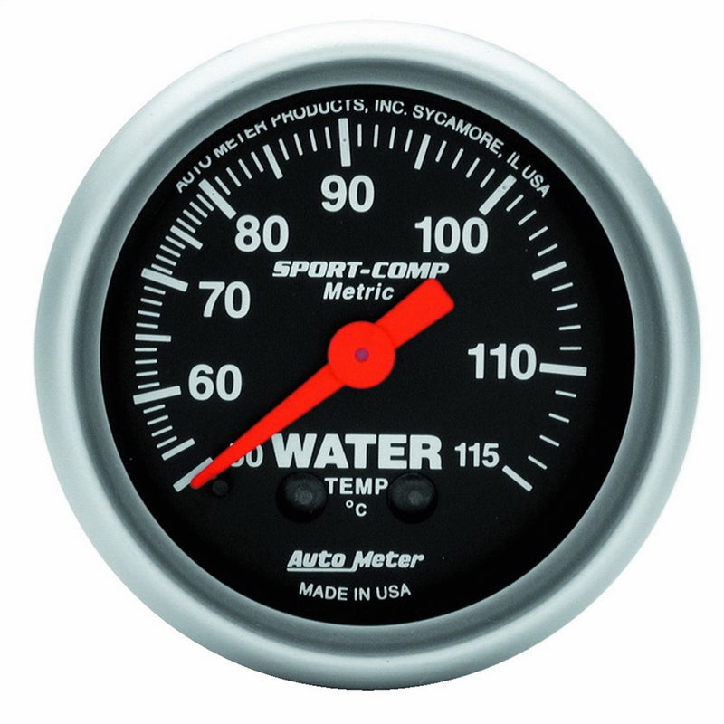 Auto Meter 3332-M Sport-Comp Mechanical Metric Water Temperature Gauge