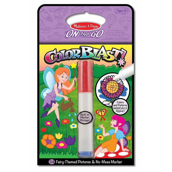 Melissa & Doug On the Go ColorBlast! Activity Book: 24 Fairy-Themed Pictures and No-Mess Marker