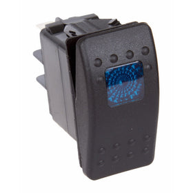 Daystar, Universal Rocker Switch with Blue Light, 20 Amp, Single Pole, KU80011, Made in America
