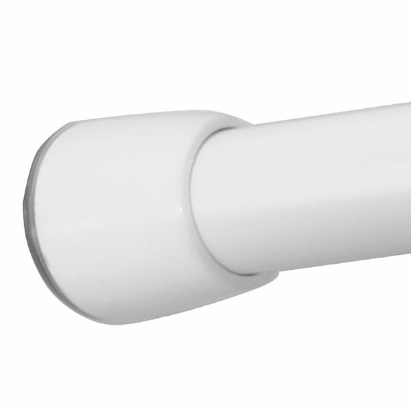 InterDesign Cameo Constant Tension Shower Curtain Rod – extendable 50”-87", Large, White