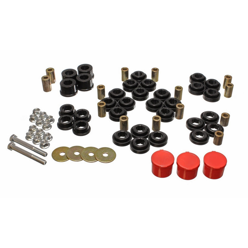 Energy Suspension 5.3141G Control Arm Bushing Set Black Rear Must Reuse Existing Outer Metal Shells Performance Polyurethane Control Arm Bushing Set