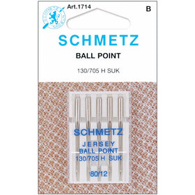 Schmetz 1714C Ball Point Jersey Machine Needles,Size 80/12, 5-Pack