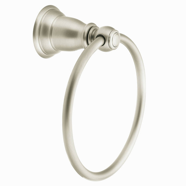 Moen YB5486BN Kingsley Bathroom Towel Ring, Brushed Nickel