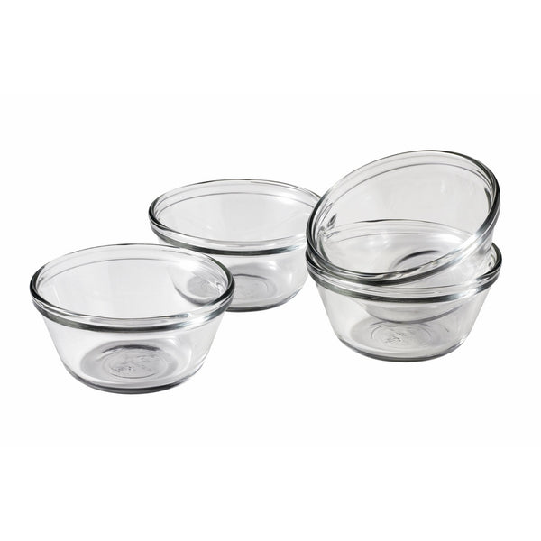 Anchor Hocking Glass Prep Bowls Custard Cups, 6 Ounce, Set of 4