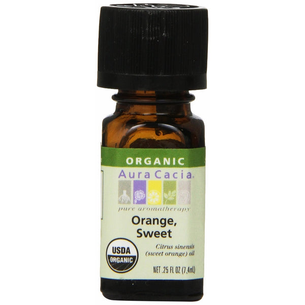 Aura Cacia Organic Sweet Supplement, Orange 0.25 Fluid Ounce