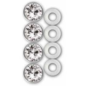 Cruiser Accessories 82730 License Plate Frame Fastener Caps, Diamond Bling