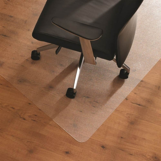 Cleartex UnoMat, Anti-Slip Chair Mat, For Polished Hard Floors/Carpet Tiles, Rectangular with Lip, 35" x 47" (FC128920LRA)