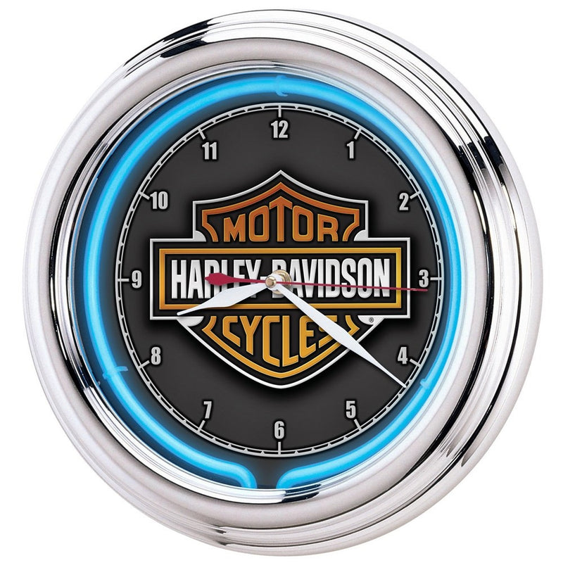 Harley-Davidson Essential Bar & Shield Neon Clock