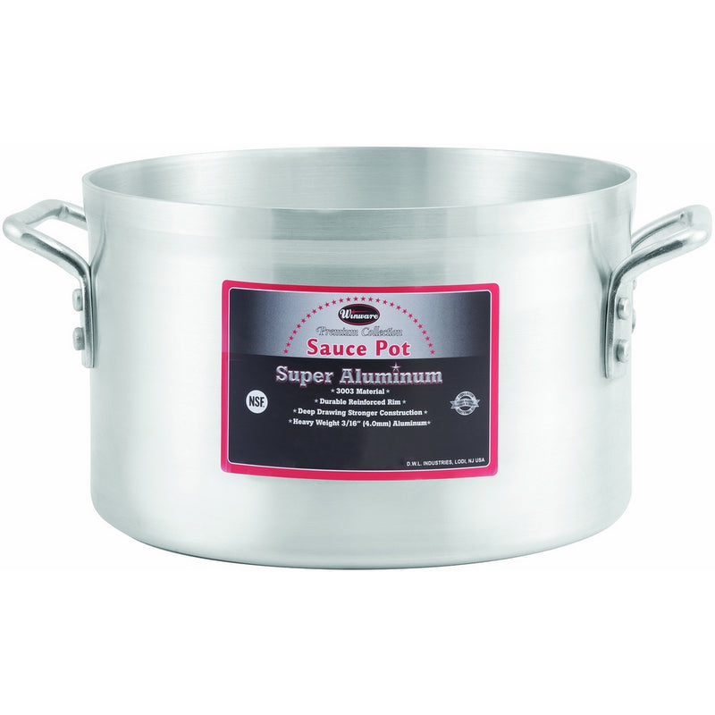 Winco USA Super Aluminum Sauce Pot, Heavy Weight, 34 Quart, Aluminum