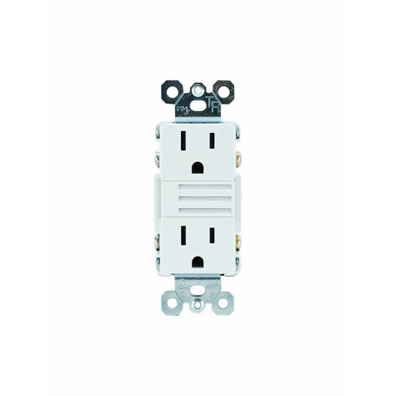 Legrand - PASS & SEYMOUR NTL885TRWCC6 LED Night Light with Two 15A Tamper Resistant Electrical Outlet, White