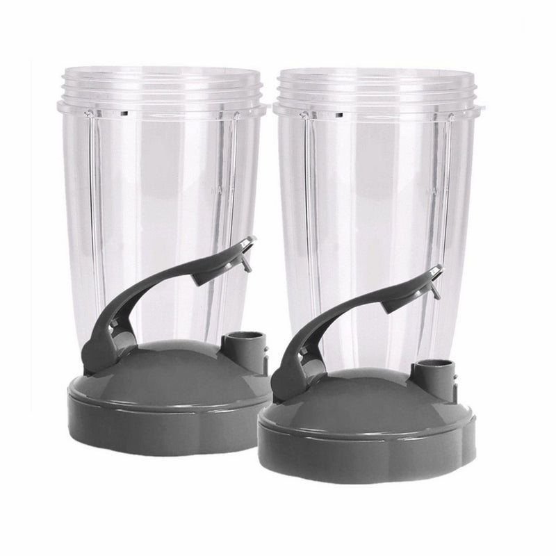Blendin Flip Top To Go Lip with 24oz Tall Cup for Nutribullet (2 Pack)