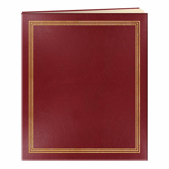 Pioneer Jumbo Family Memory Album, 11 3/4x14" Scrapbook with 50 Archival Buff Colored Pages, Burgundy Covers