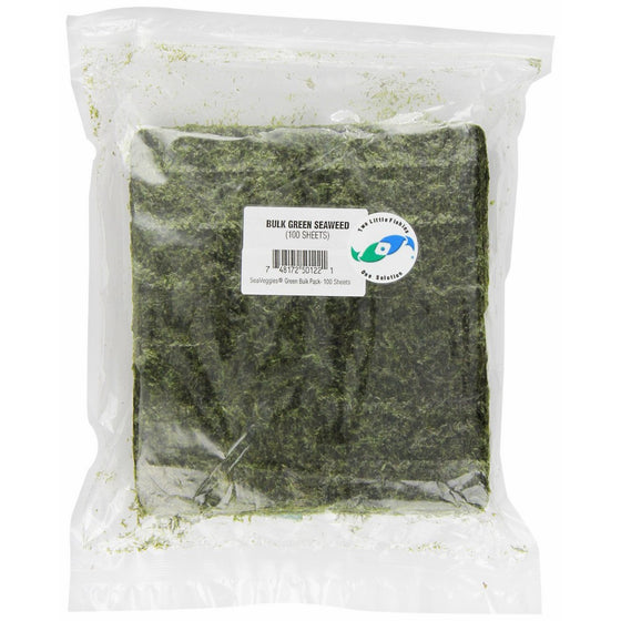 Two Little Fishies ATLSVGSB Sea Veg-Green Seaweed Bulk 100 Sheets