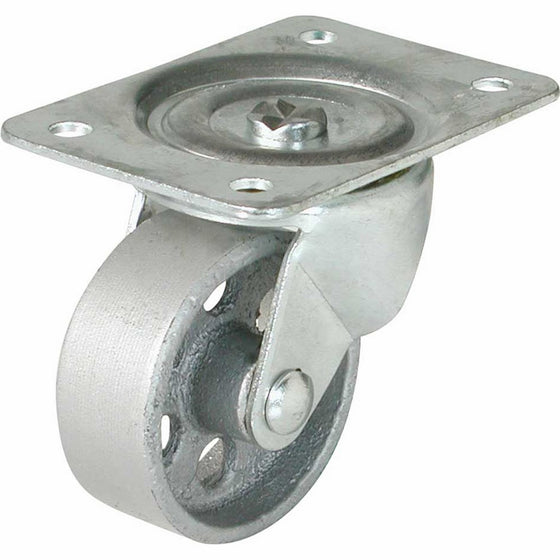Shepherd Hardware 9176 2-1/2-Inch Cast Iron Swivel Plate Caster, 175-lb Load Capacity