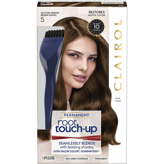 Clairol Nice 'n Easy Root Touch-Up, 5 Medium Brown, Permanent Hair Color, 1 Kit
