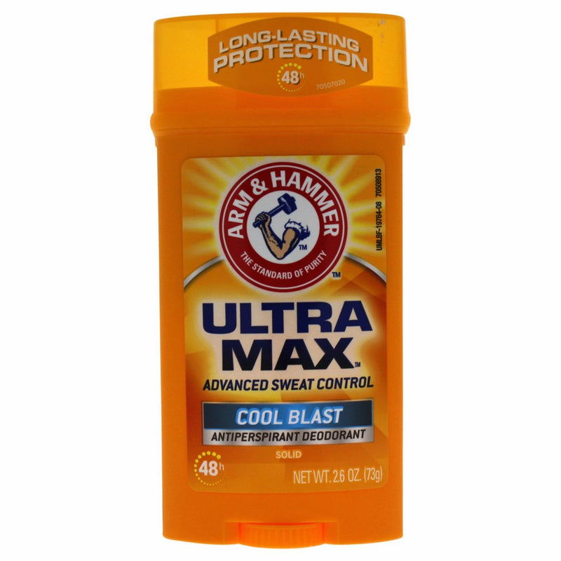 Arm & Hammer Ultra Max Invisible Solid Antiperspirant Deodorant, Cool Blast, 2.6 Oz