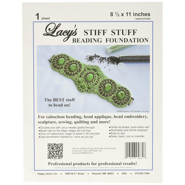 Lacy's Stiff Stuff Beading Foundation for Cabochons, 11 x 8.5"