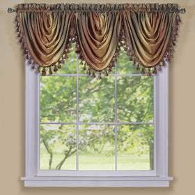 Achim Home Furnishings Ombre Waterfall Valance, Autumn