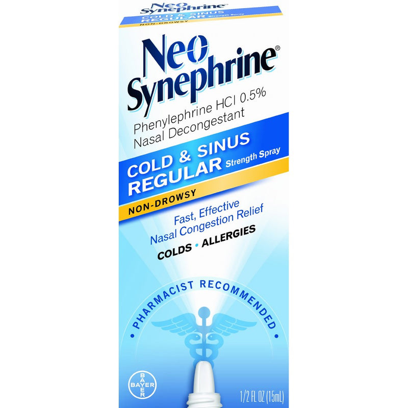 Neo-Synephrine Nasal Spray , Regular Strength Formula, 0.5-Ounce (Pack of 2)