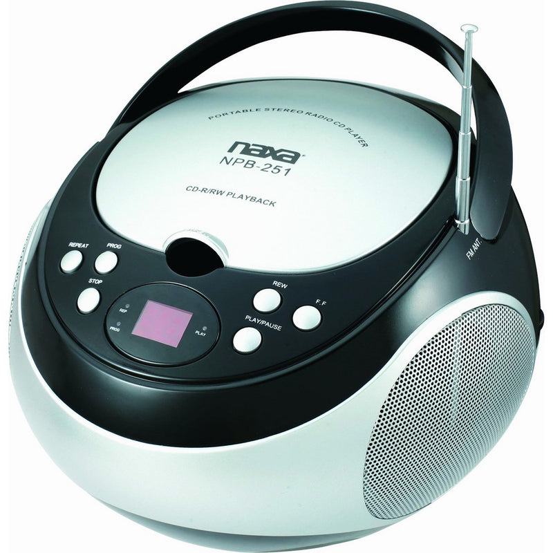 NAXA Electronics NPB-251BK Portable CD Player with AM/FM Stereo Radio