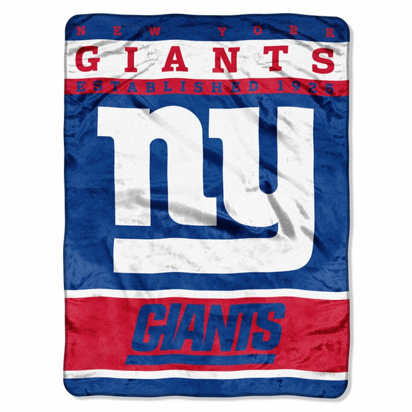 The Northwest Company Officially Licensed NFL New York Giants 12th Man Plush Raschel Throw Blanket, 60" x 80"