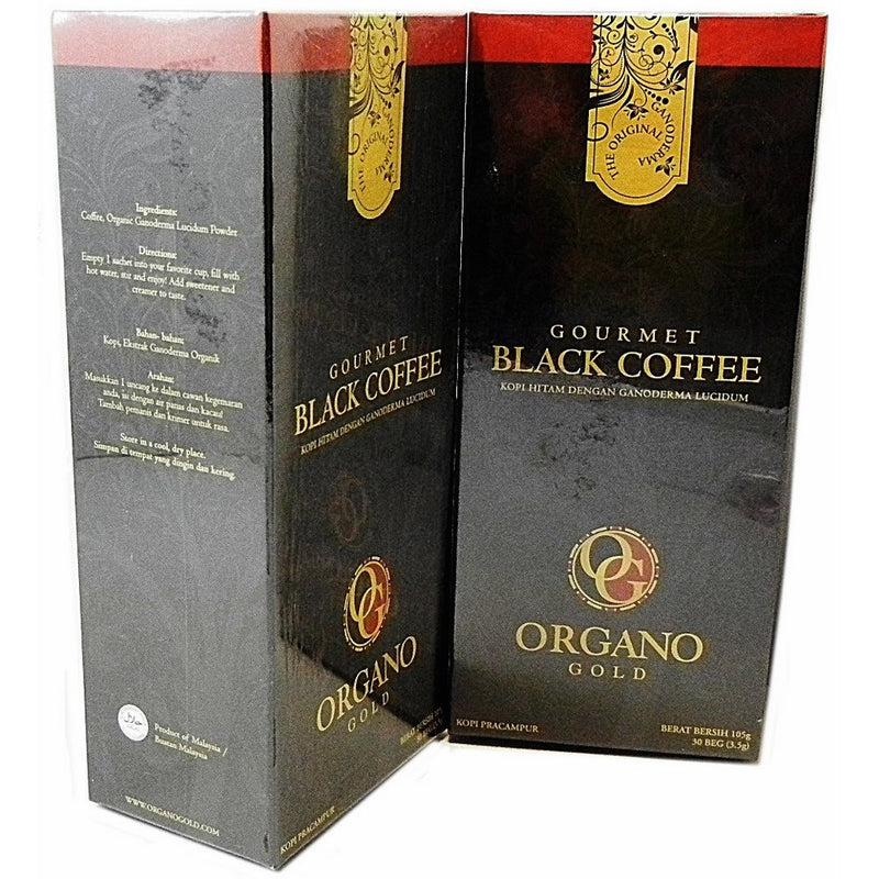 2 Boxes Organo Gold Gourmet Black Coffee - 60 Sachets