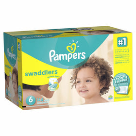 Pampers Swaddlers Disposable Diapers Size 6, 144 Count, ONE MONTH SUPPLY
