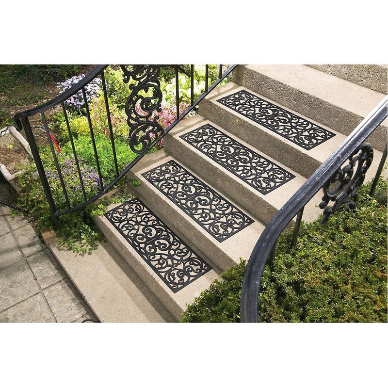 Traction Control Rubber Butterfly Shape Unique Stair Tread Set of 4
