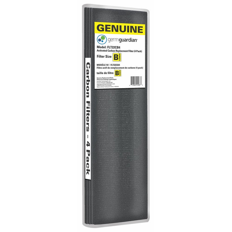 GermGuardian FLT22CB4 GENUINE Carbon Filter 4-Pack for use with FLT4825 HEPA Filter B for the 22-inch Air Purifiers