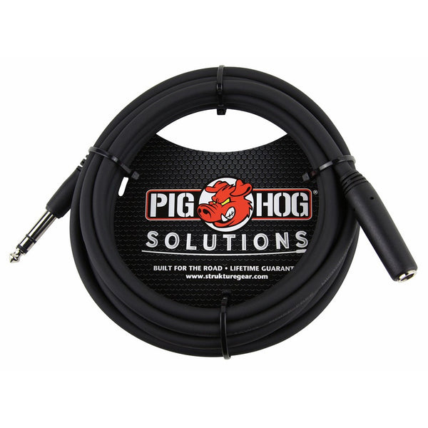 Pig Hog PHX14-10 1/4 TRSF to 1/4 TRSM Headphone Extension Cable, 10 feet