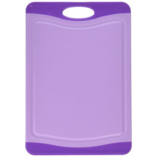 Neoflam 11" Plastic Cutting Board in Purple - BPA Free, Non Slip, Dishwasher Safe, Microban Antimicrobial Protection