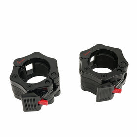 Sunny Health & Fitness Locking Collar Clamps with Quick Release for Olympic Barbells for Pro Training