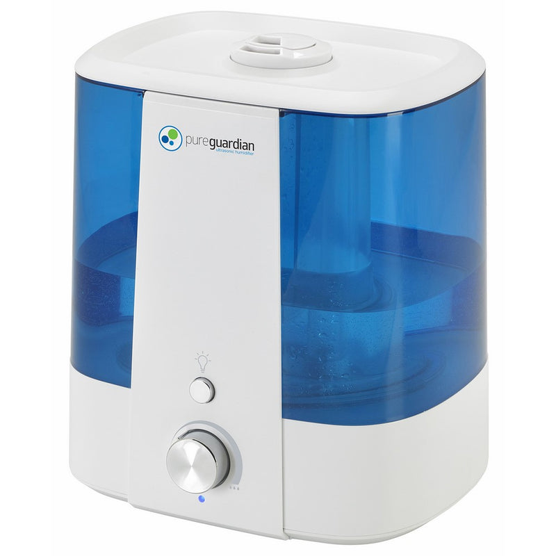 PureGuardian 6.5L Output per Day Top Fill Ultrasonic Cool Mist Humidifier with Aroma Tray for Essential Oils, 90-Hour Personal Humidifier, 1.5 Gallon Room Humidifier, Pure Guardian H1175WCA