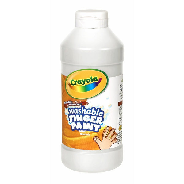 Crayola; Washable Fingerpaint; Art Tools; 32-Ounce Plastic Squeeze Bottle; Bright, Bold Colors; White