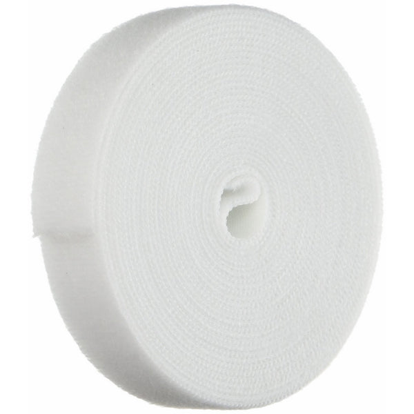 Monoprice Hook & Loop Fastening Tape 5 yard/roll, 0.75-inch - White (105829)