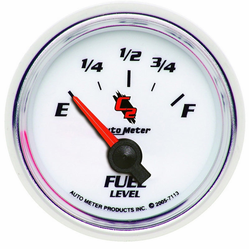 Auto Meter 7113 C2 2-1/16" 0 E/ 90 F Short Sweep Electric Fuel Level Gauge for GM