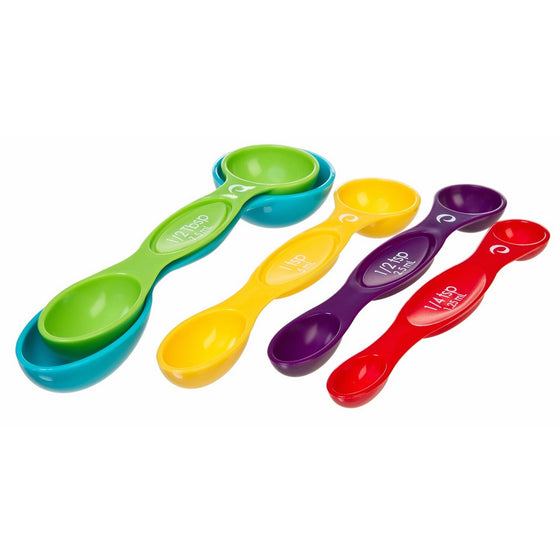 Prepworks by Progressive Snap Fit Measuring Spoons, Set of 5 includes ¼ tsp, ½ tsp, 1 tsp, ½ Tbsp and 1 Tbsp