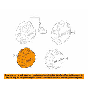 GM 22909150 CAP ASM-WHL TR