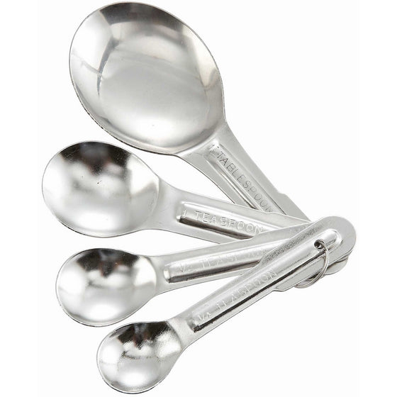 Winco 4-Piece Stainless Steel Measuring Spoon Set