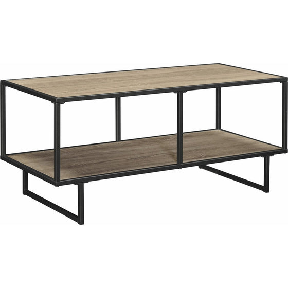 Ameriwood HomeEmmett TV Stand/Coffee Table for TVs up to 42" wide, Weathered Oak