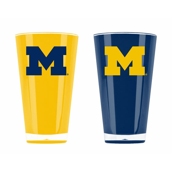 Duck House NCAA Michigan Wolverines 20oz Insulated Acrylic Tumbler Set of 2