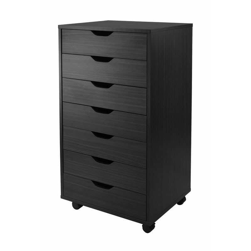 Winsome Halifax Cabinet for Closet/Office, 7 Drawers, Black